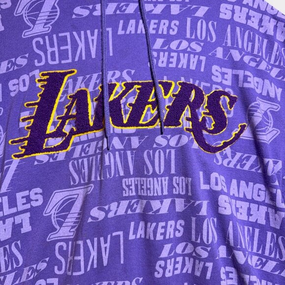 Lakers All Over Print Purple Pullover Hoodie Nba Official Licensed - Picture 6 of 7
